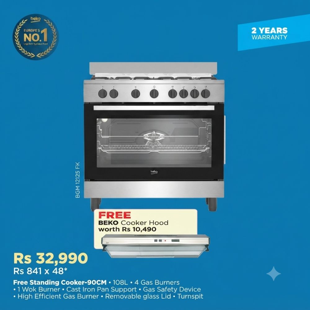 BEKO FREE STANDING COOKER CAST IRON BGM 12125 EX
